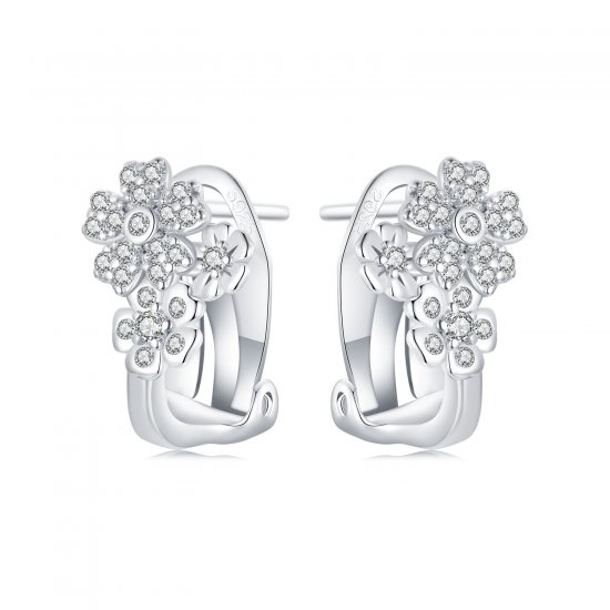 Botones para pendientes con forma de flor pequeña estilo PANDORA - BSE975 - Haga click en la imagen para cerrar