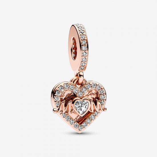 Charm Colgante Pandora Corazón y Mamá - 789402C01 - Haga click en la imagen para cerrar