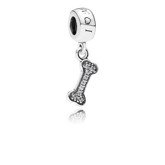 Charm colgante en plata de ley Amo a mi perro PANDORA - Haga click en la imagen para cerrar