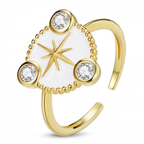 Anillo abierto de estilo Pandora con estrella de personalidad - SCR733