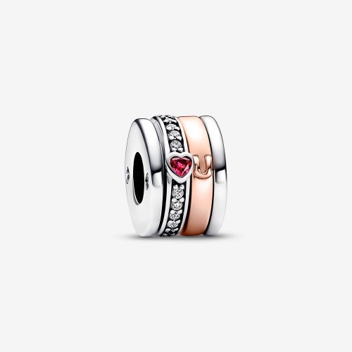 Pandora Charm de dos tonos con mensaje de amor giratorio - 782639C01