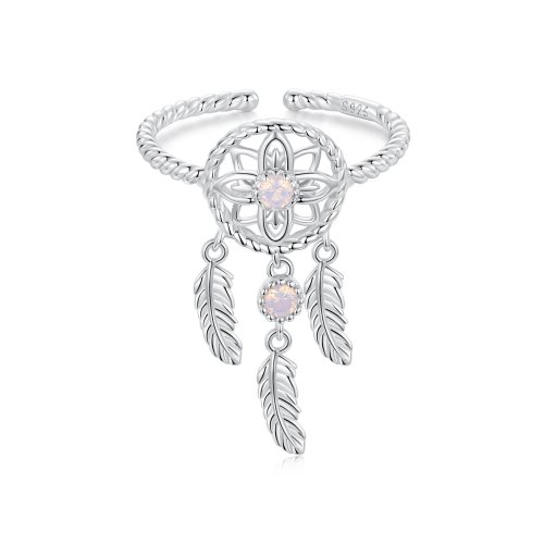 Anillo abierto atrapasueños estilo PANDORA - SCR1022-E