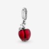 PANDORA Charm colgante de cristal de Murano con manzana roja - 799534C01