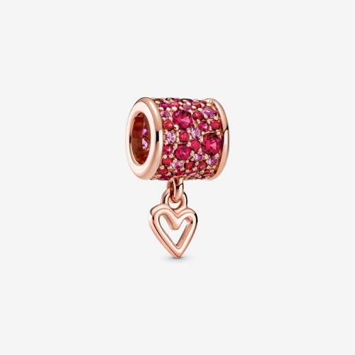 PANDORA Abalorio de Barril Corazón a Mano Alzada Pavé - 789548C01