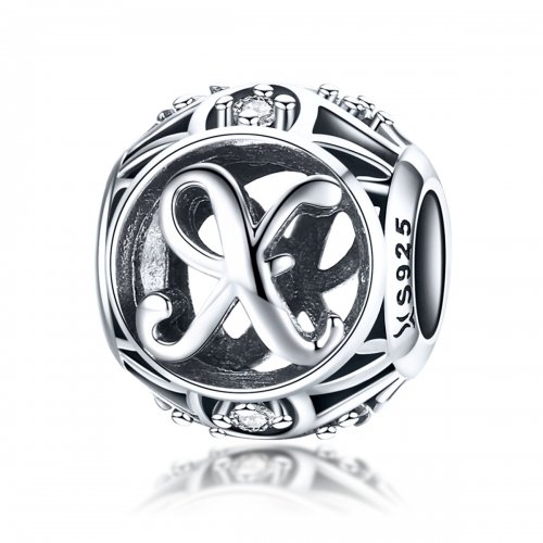 Charm estilo Pandora con letra X - SCC738-X