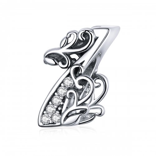Amuleto de plata estilo Pandora con el número 1 - SCC1418-1