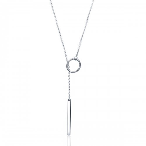 Collar sencillo de estilo Pandora en plata - SCN304