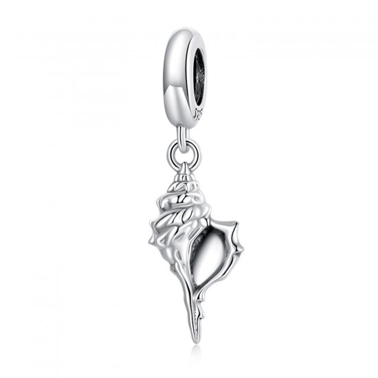 Pendiente de Concha de Plata con Estilo Pandora - SCC2235 - Haga click en la imagen para cerrar