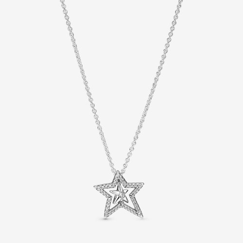 Collar PANDORA Pavé Asymmetric Star Collier - 390020C01
