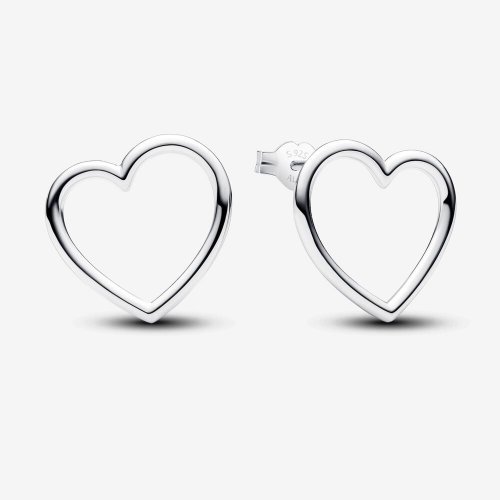Pendientes Pandora de botón Corazón de Frente - 293077C00