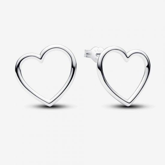 Pendientes Pandora de botón Corazón de Frente - 293077C00 - Haga click en la imagen para cerrar