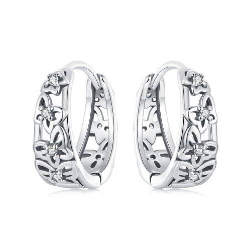 Pendientes de mariposa hueca estilo PANDORA - SCE1746