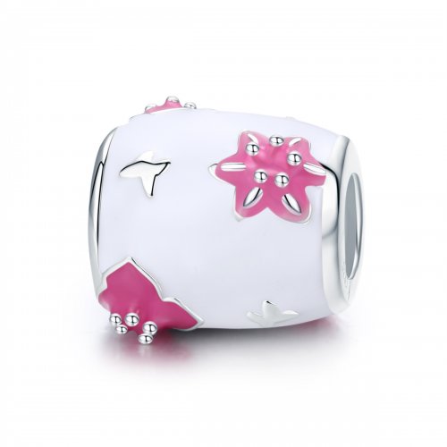 Charm estilo Pandora de flores y mariposas - SCC446