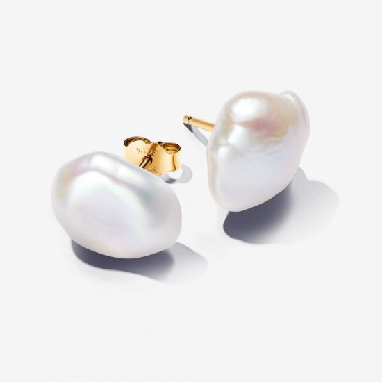 Pendientes Pandora de Botón Perla Cultivada de Agua Dulce Tratada Barroca - 263309C01 - Haga click en la imagen para cerrar