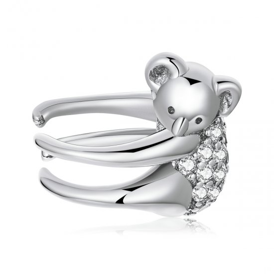 Pendiente de Oreja con Diseño de Koala al Estilo Pandora - SCE1338 - Haga click en la imagen para cerrar