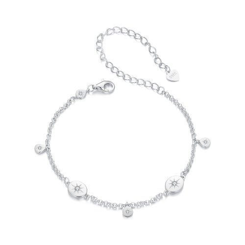 Pulsera con borlas de estrellas estilo PANDORA - BSB182 Pulsera con borlas de estrellas estilo PANDORA - BSB182