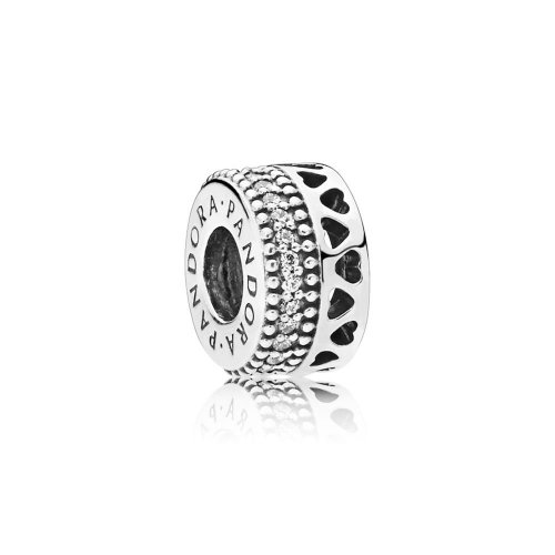 Separador en plata de ley Corazones de PANDORA - 797415CZ