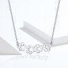 Collar de plata estilo Pandora con lindo colgante de pata - SCN346