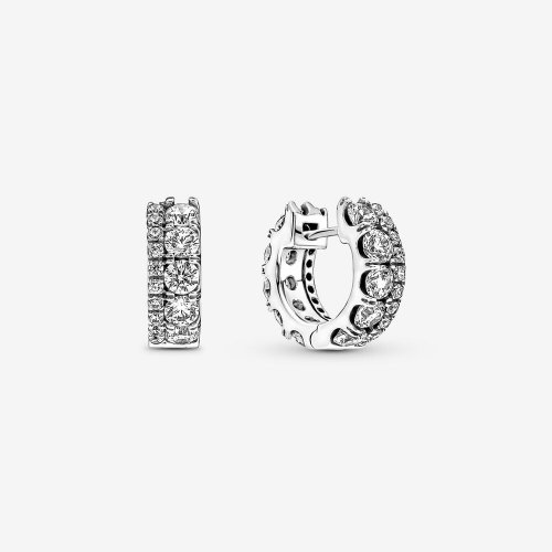 Pendientes de Aro Doble Pavé PANDORA - 290058C01