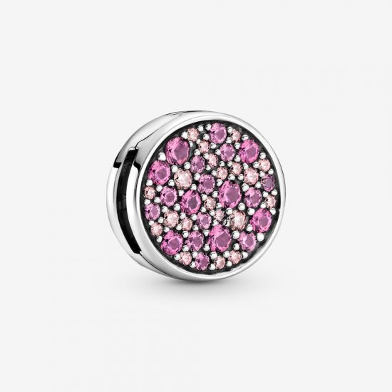 PANDORA Clip de Charm Pavé Rosa - 799362C01 - Haga click en la imagen para cerrar