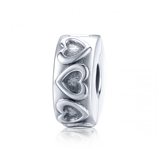 Clip de plata vintage con relieve al estilo Pandora - SCC1557 - Haga click en la imagen para cerrar
