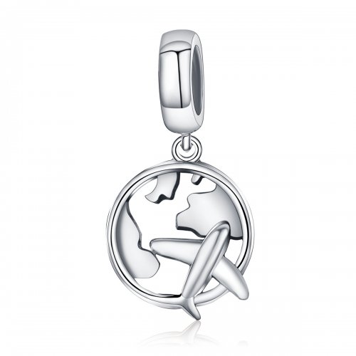 Estilo Pandora Plata Un Sueño de Viajar Alrededor de Colgante - SCC242