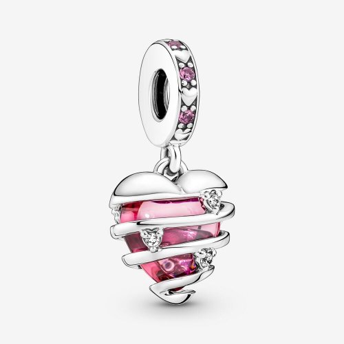 Charm colgante en espiral con forma de corazón Reveal Your Love de Pandora - 791131C01