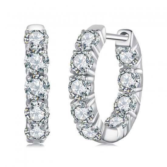 Pendientes brillantes estilo PANDORA (un certificado) - MSE069 - Haga click en la imagen para cerrar