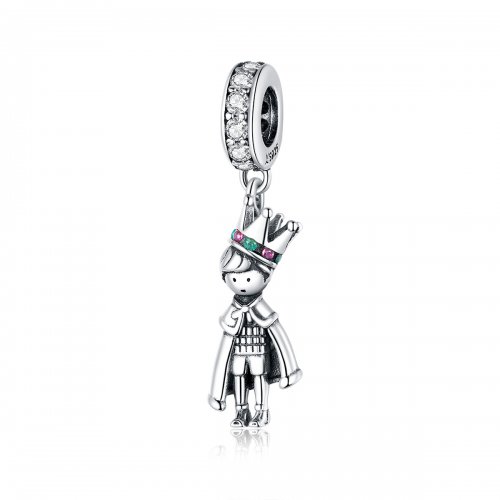 Pendiente colgante de plata estilo Pandora Príncipe del Mar - SCC1584
