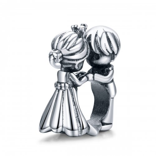 Charm de Plata con Estilo Pandora de Niño y Niña Bailando - SCC1565