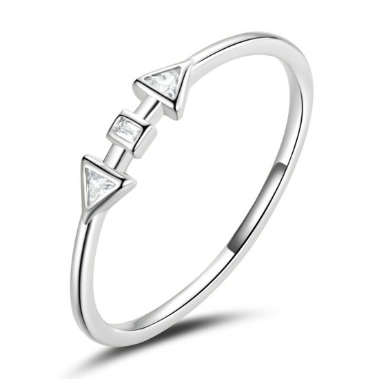 Estilo Pandora Minimalista - Anillo de Flechas - BSR207-A - Haga click en la imagen para cerrar