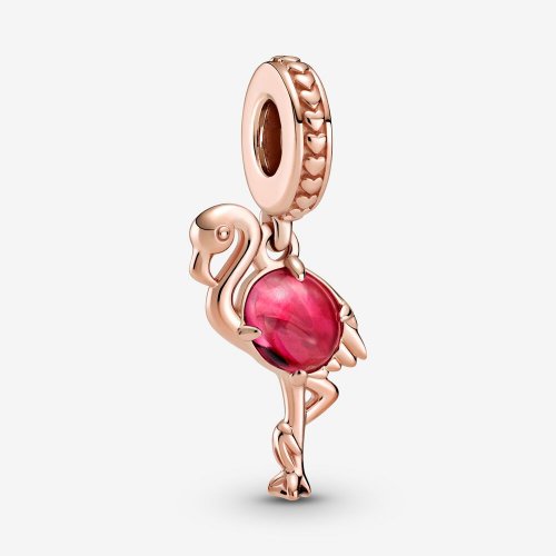 PANDORA Encanto Colgante de Flamenco de Vidrio Murano Rosa - 789431C01