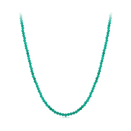 Collar de clavícula de ágata verde estilo PANDORA - BSN403