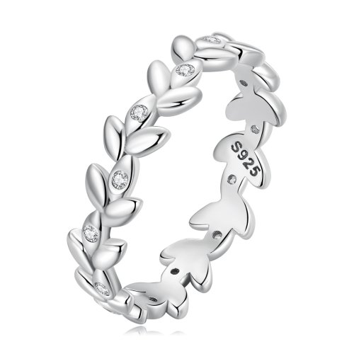 Anillo con estilo Pandora con forma de hoja - BSR306