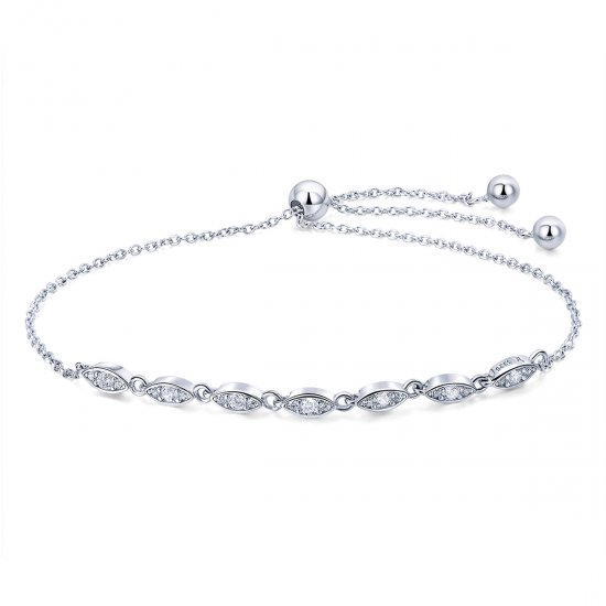 Pulsera deslizante de cadena Pandora Style Silver Beauty of Simplicity - SCB086 - Haga click en la imagen para cerrar