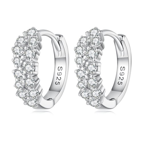 Pendientes de Aro Pandora Style con Circonitas Refinadas - BSE730