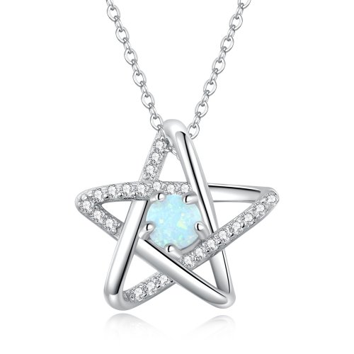 Collar estilo Pandora con estrella de ópalo - SCN473