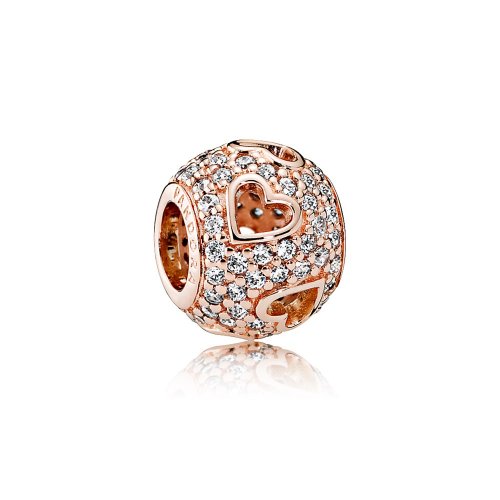 Charm Multi Corazones PANDORA Rose