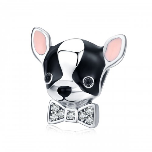 Charm de plata estilo Pandora con diseño de Chihuahua - SCC1310