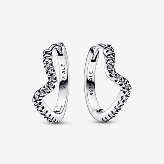 Pendientes de Aro Ondulados Brillantes PANDORA - 292545C01 - Haga click en la imagen para cerrar