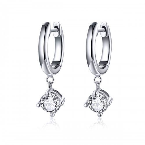 Estilo Pandora Pendientes Colgantes de Plata Flash Girl - SCE553