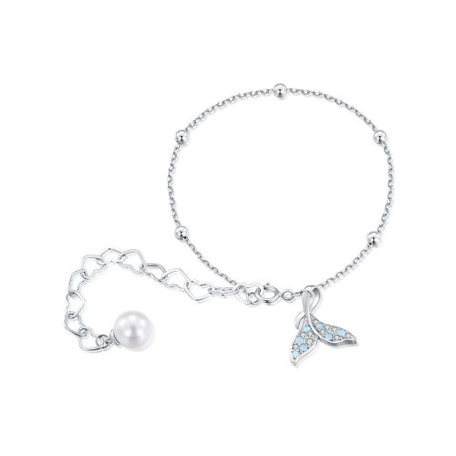 Pulsera de cadena con cuentas de conchas en estilo Pandora - SCB257