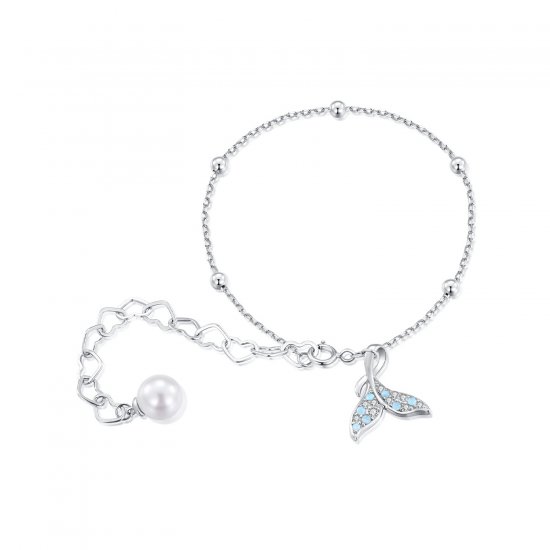 Pulsera de cadena con cuentas de conchas en estilo Pandora - SCB257 - Haga click en la imagen para cerrar