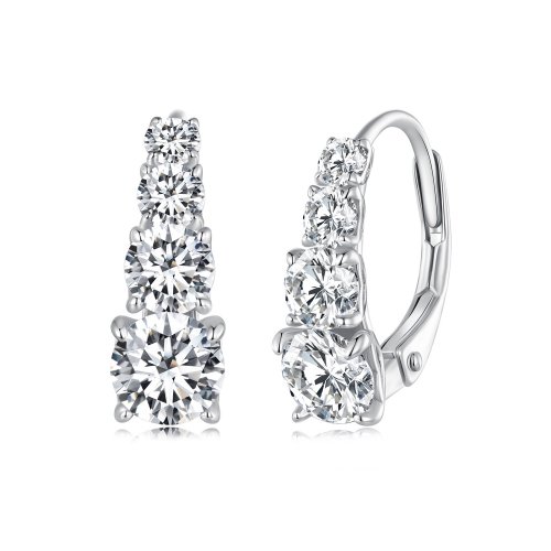 Aros de estilo Pandora con Moissanita - MSE023