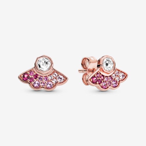 Pendientes de botón PANDORA Pink Fan - 288194C01