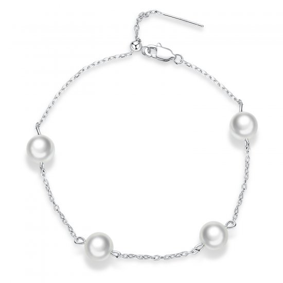Pulsera de Estilo Pandora con Perlas - BSB090 - Haga click en la imagen para cerrar