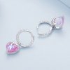 Aretes de argolla con corazón fundiéndose al estilo Pandora - BSE833