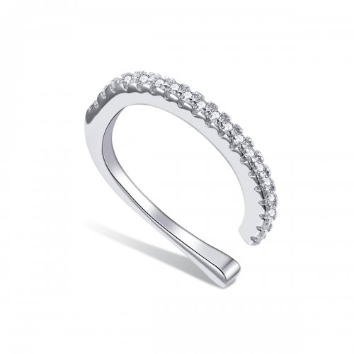 Pendiente de oreja plateado estilo Pandora - SCE1022