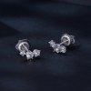 Pendientes de estilo Pandora con Moissanita (Un certificado) - MSE034