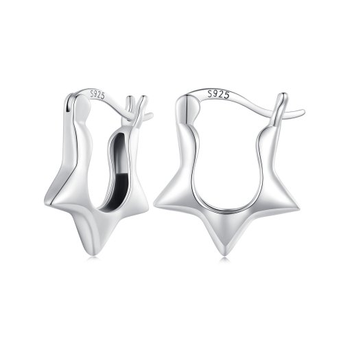 Aros de Estilo Pandora con Estrellas - SCE1615